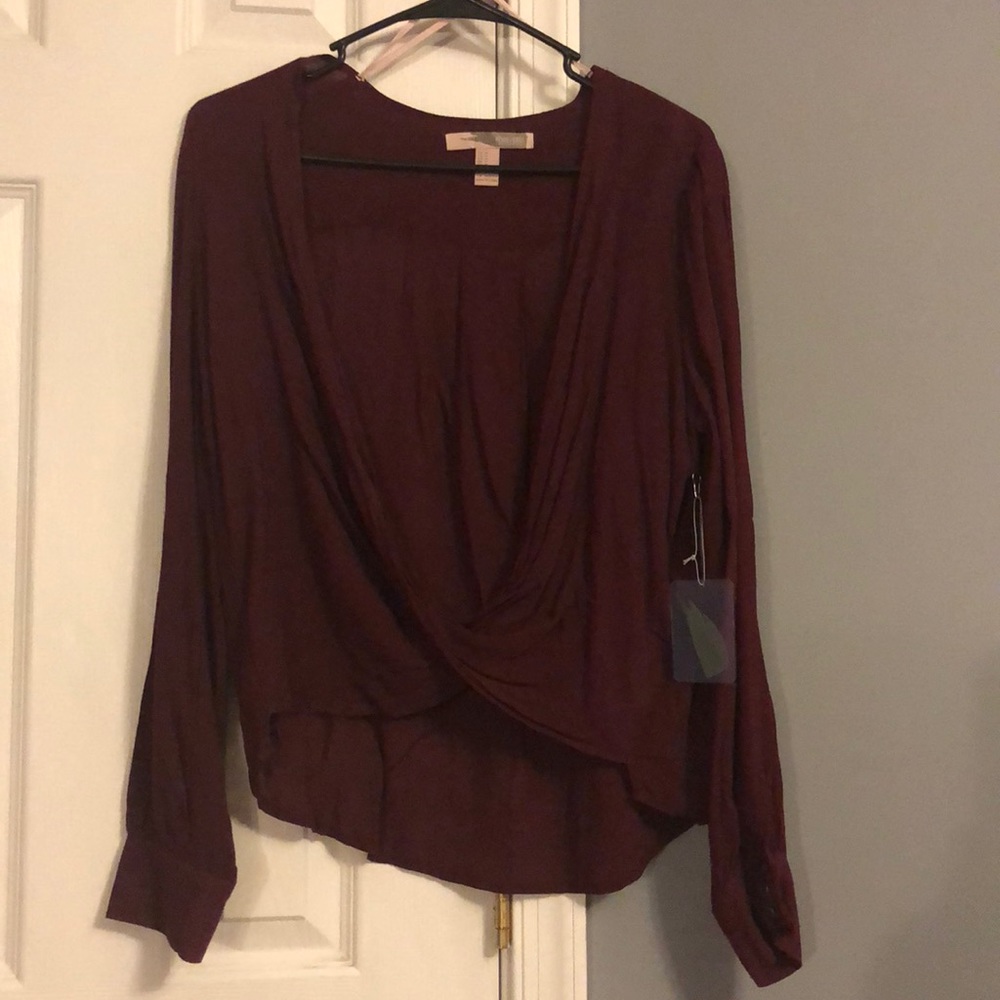 Burgundy long sleeve blouse (never worn)